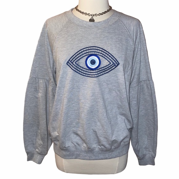 🚫SOLD🚫 Sofia Vergara Evil Eye Crew Sweatshirt - Picture 10 of 14